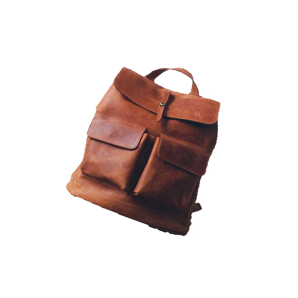 Leather Backpacks — Design 06 — Leather Backpacks leather goods manufacturer India