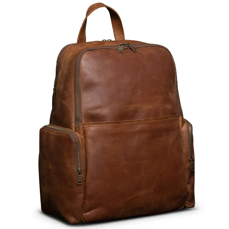 Leather Backpacks — Design 09 — Leather Backpacks leather goods manufacturer India