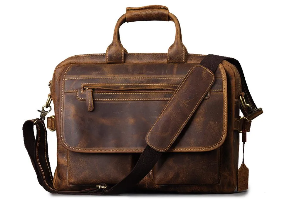 Leather Laptop Bags — Design 07 — Leather Laptop Bags leather goods manufacturer India